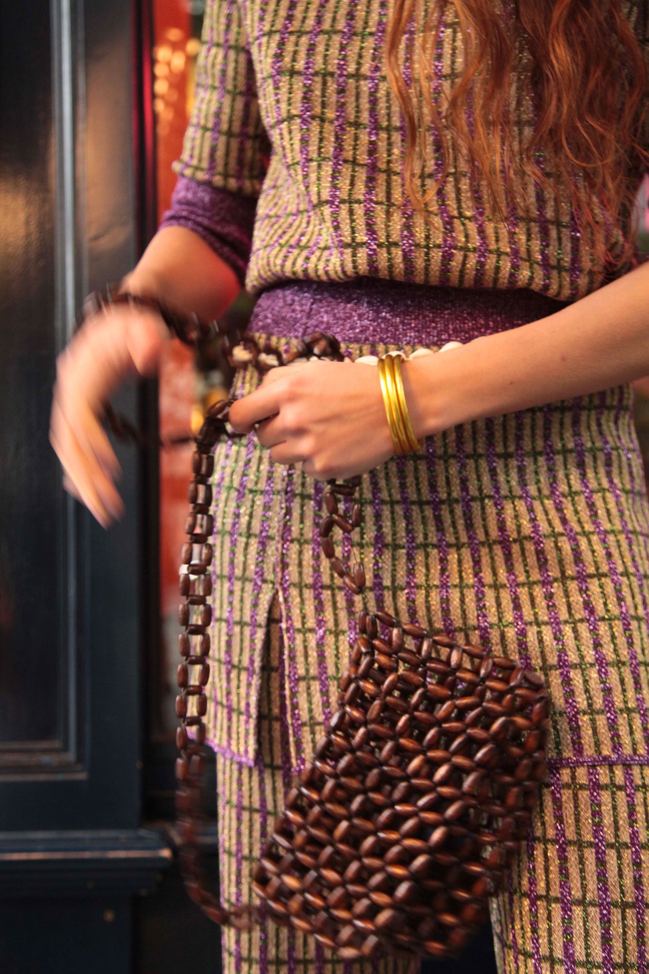Olivia Jacquard Lurex Skirt