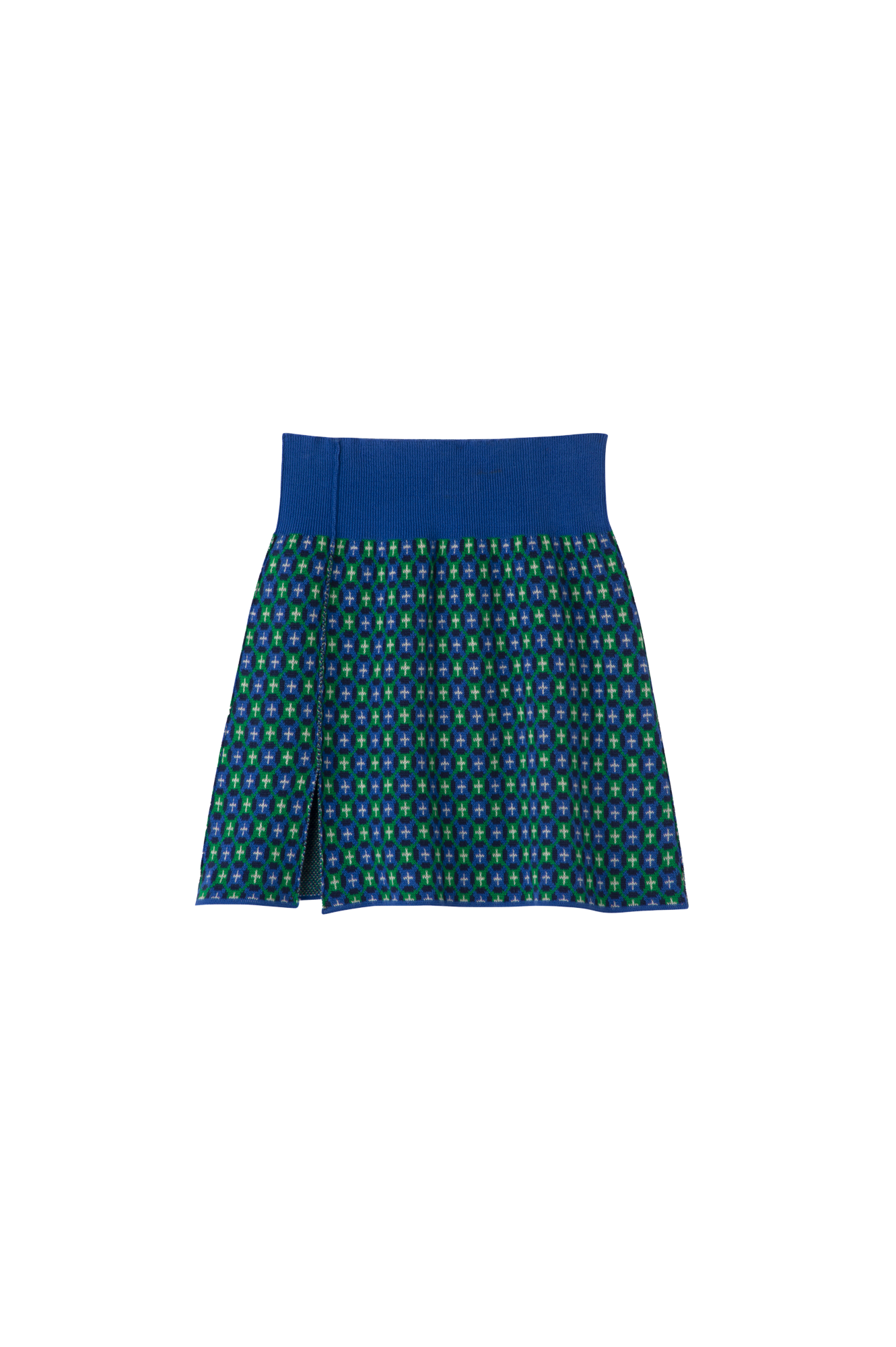 Olivia Jacquard Blue Skirt