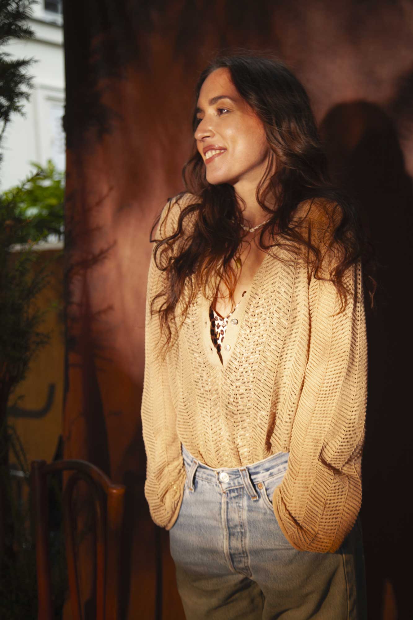 Albert Linen Beige Sweater