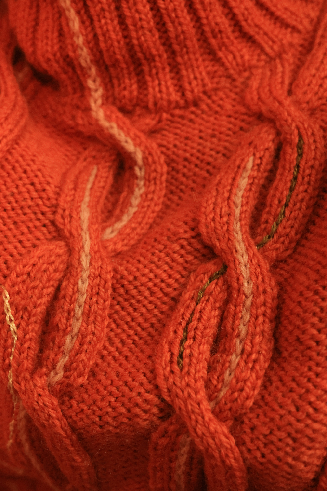 EMBROIDERED BRICK TURTLENECK SWEATER