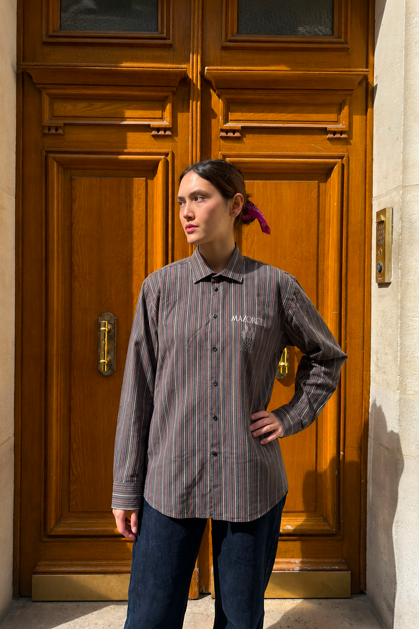 AMANDA - Rayures marron