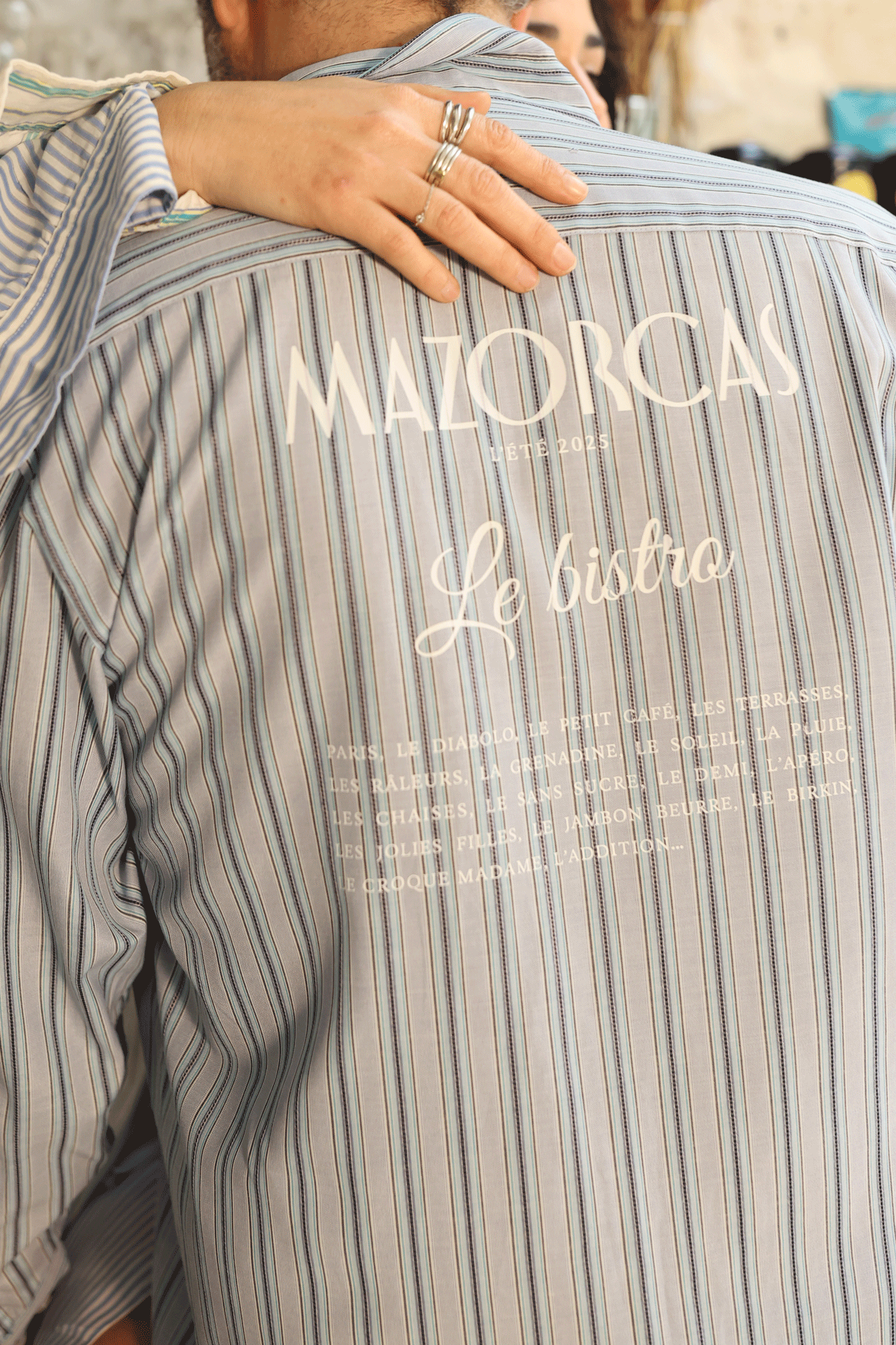 Chemise multicolore bleue imprimée