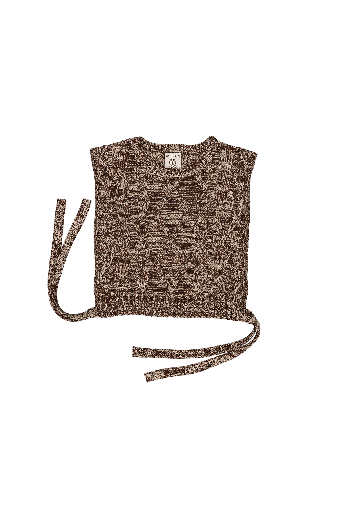 MAURICE - PLASTRON MARRON ECRU