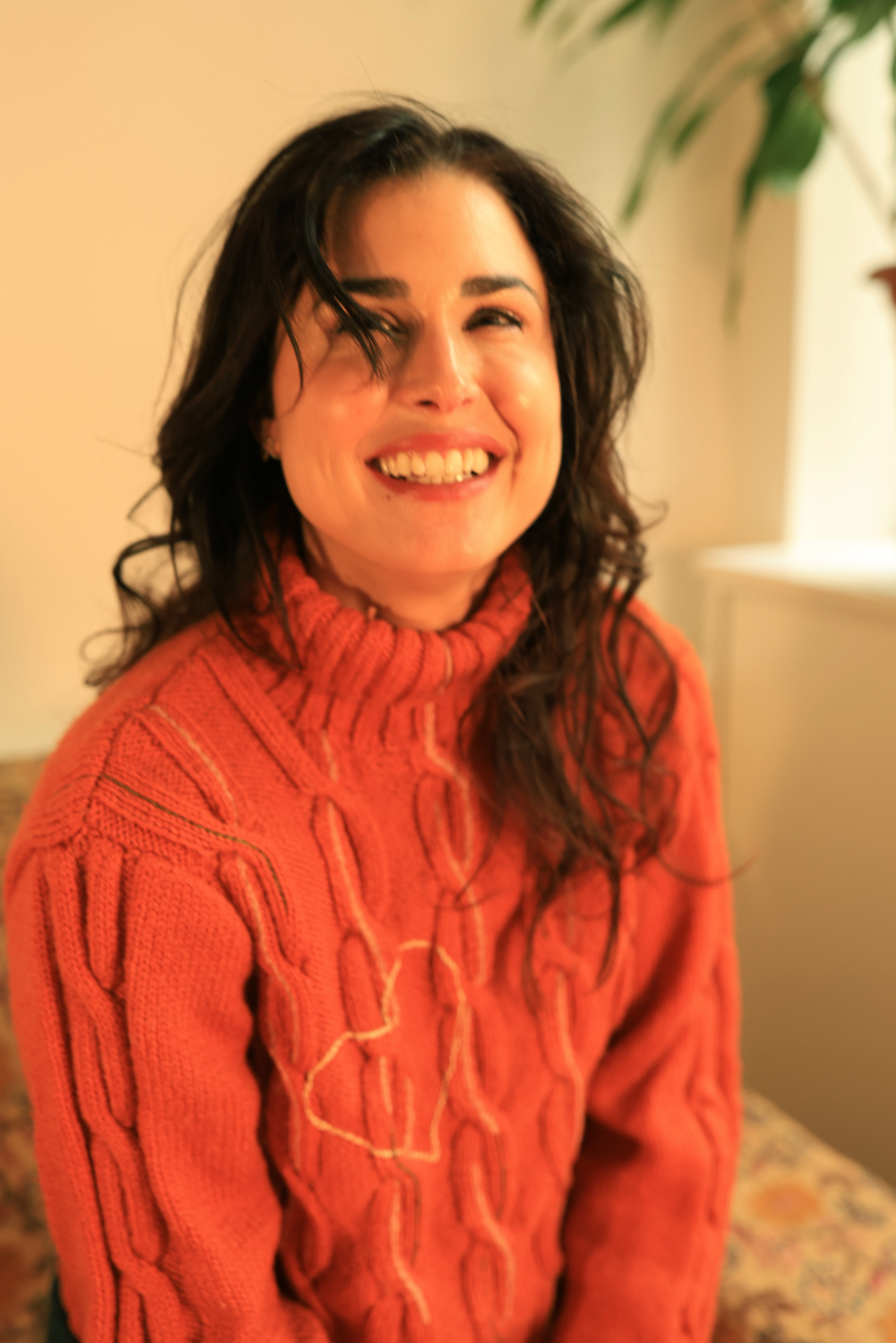 EMBROIDERED BRICK TURTLENECK SWEATER