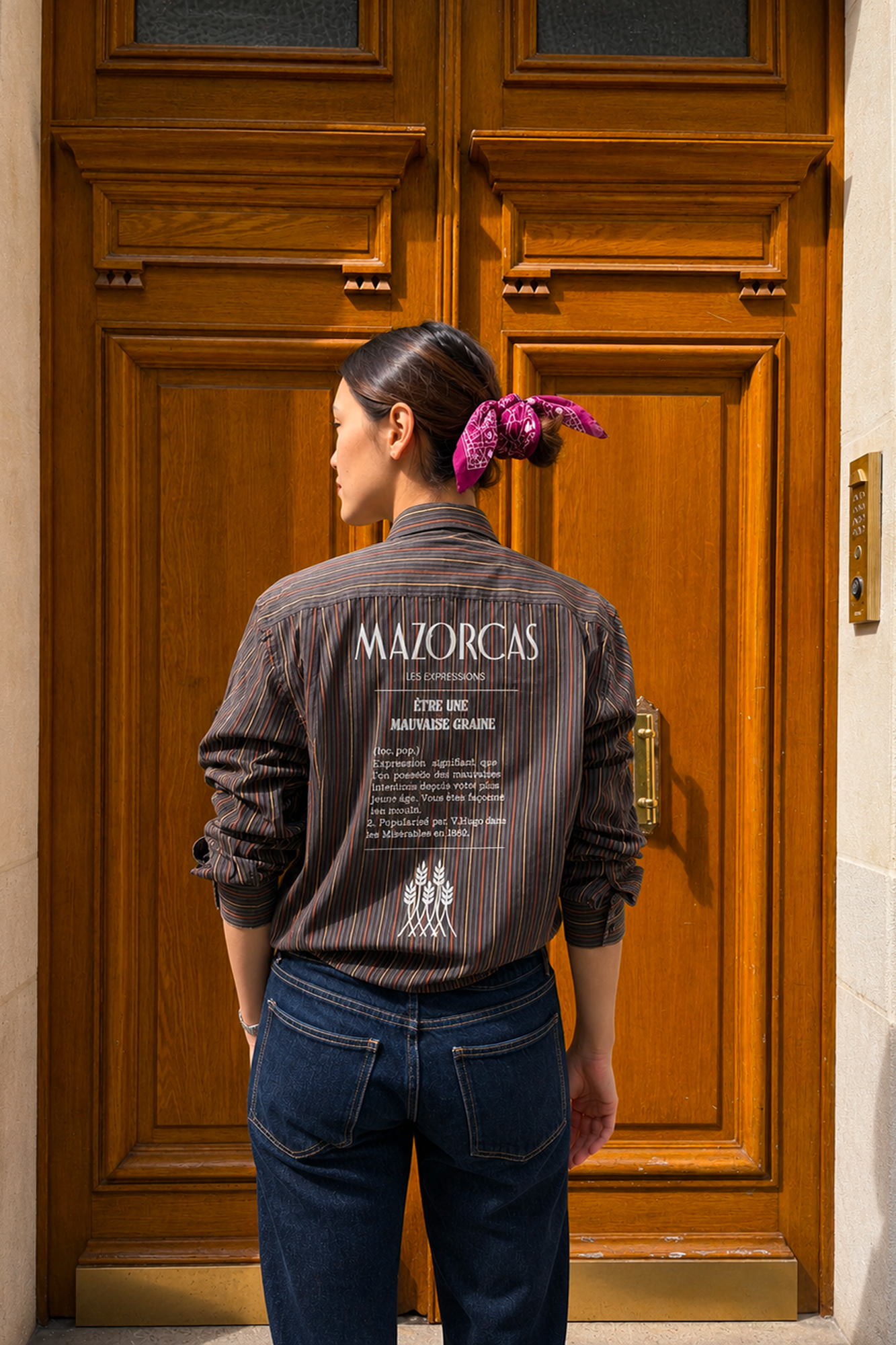 AMANDA - Rayures marron